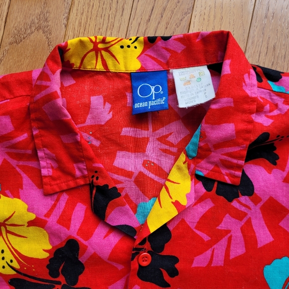 Ocean Pacific OP Hawaiian Button Down - Picture 2 of 7